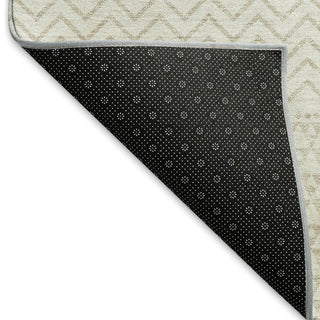 Piper Looms Mayfield Stripes AMF939 Ivory Machine Washable Area Rug Backing Image