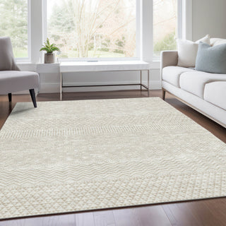 Piper Looms Mayfield Stripes AMF939 Ivory Machine Washable Area Rug Lifestyle Image Feature