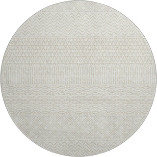 Piper Looms Mayfield Stripes AMF939 Ivory Machine Washable Area Rug Round Main Image