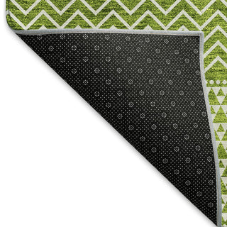 Piper Looms Mayfield Stripes AMF939 Lime Machine Washable Area Rug Backing Image