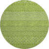 Piper Looms Mayfield Stripes AMF939 Lime Machine Washable Area Rug Round Main Image