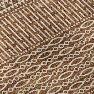 Piper Looms Mayfield Stripes AMF939 Paprika Machine Washable Area Rug Swatch Image