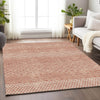 Piper Looms Mayfield Stripes AMF939 Salmon Machine Washable Area Rug Lifestyle Image Feature