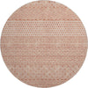 Piper Looms Mayfield Stripes AMF939 Salmon Machine Washable Area Rug Round Main Image