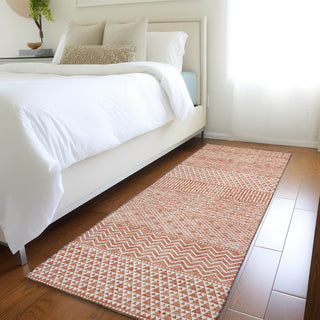 Piper Looms Mayfield Stripes AMF939 Salmon Machine Washable Area Rug Runner Lifestyle Image Feature