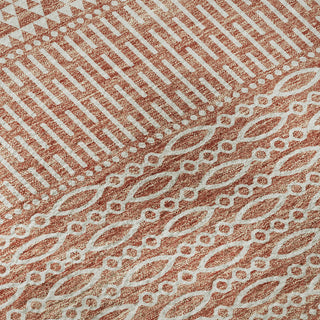 Piper Looms Mayfield Stripes AMF939 Salmon Machine Washable Area Rug Swatch Image