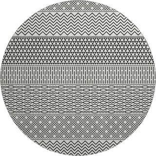 Piper Looms Mayfield Stripes AMF939 White Machine Washable Area Rug Round Main Image