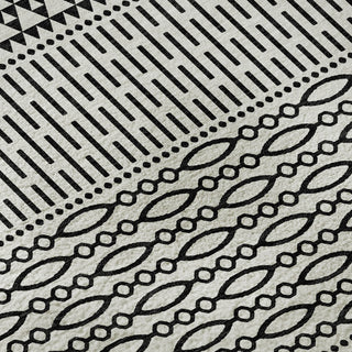 Piper Looms Mayfield Stripes AMF939 White Machine Washable Area Rug Swatch Image