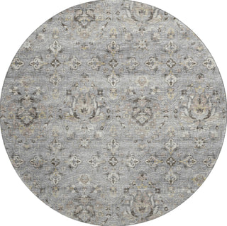 Piper Looms Mayfield Ornate AMF94 Ash Machine Washable Area Rug Round Main Image
