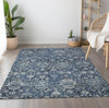 Piper Looms Mayfield Ornate AMF94 Blue Machine Washable Area Rug Lifestyle Image Feature