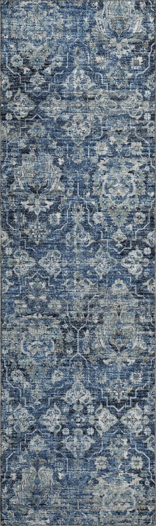 Piper Looms Mayfield Ornate AMF94 Blue Machine Washable Area Rug Runner Main Image