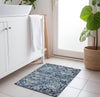 Piper Looms Mayfield Ornate AMF94 Blue Machine Washable Area Rug Scatter Lifestyle Image Feature