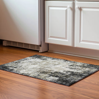 Piper Looms Mayfield Abstract AMF940 Black Machine Washable Area Rug Scatter Lifestyle Image Feature
