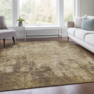 Piper Looms Mayfield Abstract AMF940 Brown Machine Washable Area Rug Lifestyle Image Feature