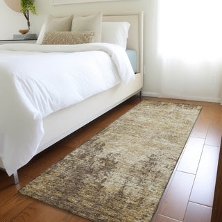Piper Looms Mayfield Abstract AMF940 Brown Machine Washable Area Rug Runner Lifestyle Image Feature