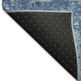 Piper Looms Mayfield Abstract AMF940 Denim Machine Washable Area Rug Backing Image