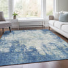 Piper Looms Mayfield Abstract AMF940 Denim Machine Washable Area Rug Lifestyle Image Feature