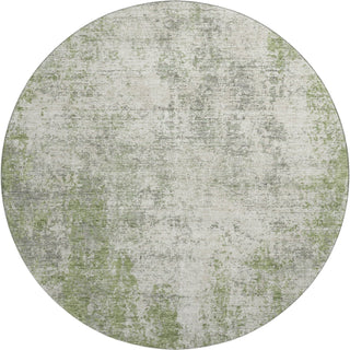 Piper Looms Mayfield Abstract AMF940 Green Machine Washable Area Rug Round Main Image