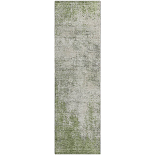 Piper Looms Mayfield Abstract AMF940 Green Machine Washable Area Rug Runner Main Image