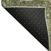 Piper Looms Mayfield Abstract AMF940 Olive Machine Washable Area Rug Backing Image