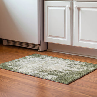 Piper Looms Mayfield Abstract AMF940 Olive Machine Washable Area Rug Scatter Lifestyle Image Feature