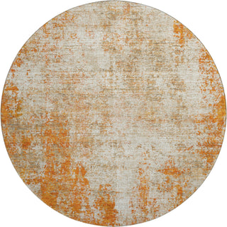 Piper Looms Mayfield Abstract AMF940 Orange Machine Washable Area Rug Round Main Image