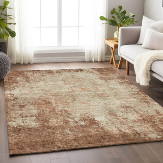 Piper Looms Mayfield Abstract AMF940 Paprika Machine Washable Area Rug Lifestyle Image Feature