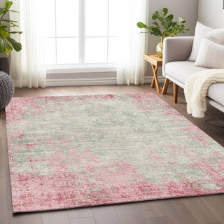 Piper Looms Mayfield Abstract AMF940 Pink Machine Washable Area Rug Lifestyle Image Feature