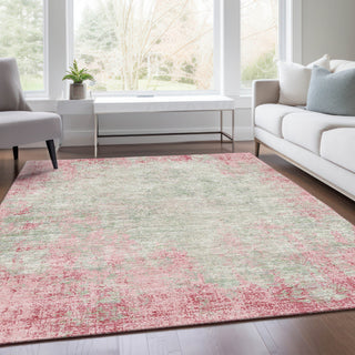 Piper Looms Mayfield Abstract AMF940 Pink Machine Washable Area Rug Lifestyle Image Feature