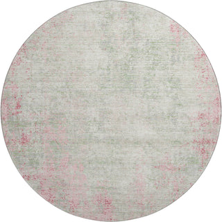 Piper Looms Mayfield Abstract AMF940 Pink Machine Washable Area Rug Round Main Image