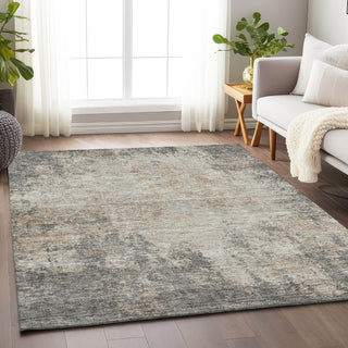 Piper Looms Mayfield Abstract AMF940 Taupe Machine Washable Area Rug Lifestyle Image Feature