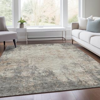 Piper Looms Mayfield Abstract AMF940 Taupe Machine Washable Area Rug Lifestyle Image Feature