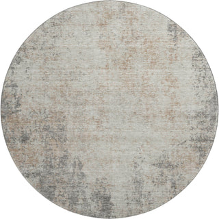 Piper Looms Mayfield Abstract AMF940 Taupe Machine Washable Area Rug Round Main Image