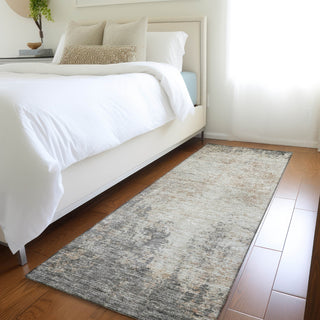 Piper Looms Mayfield Abstract AMF940 Taupe Machine Washable Area Rug Runner Lifestyle Image Feature