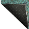 Piper Looms Mayfield Abstract AMF940 Teal Machine Washable Area Rug Backing Image