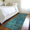 Piper Looms Mayfield Abstract AMF940 Teal Machine Washable Area Rug Runner Lifestyle Image Feature