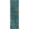 Piper Looms Mayfield Abstract AMF940 Teal Machine Washable Area Rug Runner Main Image
