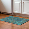 Piper Looms Mayfield Abstract AMF940 Teal Machine Washable Area Rug Scatter Lifestyle Image Feature
