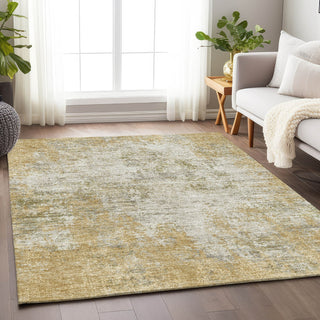 Piper Looms Mayfield Abstract AMF940 Wheat Machine Washable Area Rug Lifestyle Image Feature