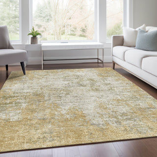 Piper Looms Mayfield Abstract AMF940 Wheat Machine Washable Area Rug Lifestyle Image Feature