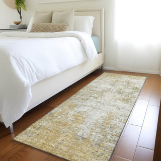 Piper Looms Mayfield Abstract AMF940 Wheat Machine Washable Area Rug Runner Lifestyle Image Feature