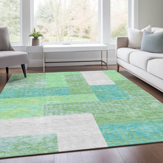 Piper Looms Mayfield Rectangles AMF941 Aloe Machine Washable Area Rug Lifestyle Image Feature
