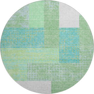 Piper Looms Mayfield Rectangles AMF941 Aloe Machine Washable Area Rug Round Main Image
