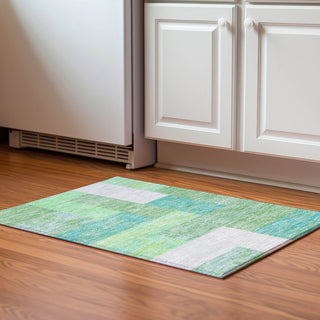 Piper Looms Mayfield Rectangles AMF941 Aloe Machine Washable Area Rug Scatter Lifestyle Image Feature