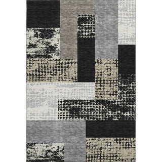 Piper Looms Mayfield Rectangles AMF941 Black Machine Washable Area Rug main image
