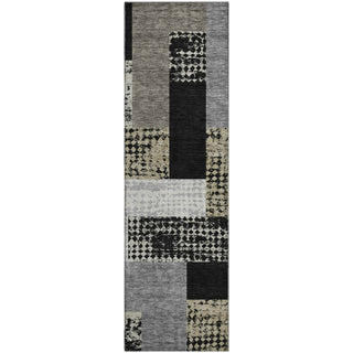 Piper Looms Mayfield Rectangles AMF941 Black Machine Washable Area Rug Runner Main Image