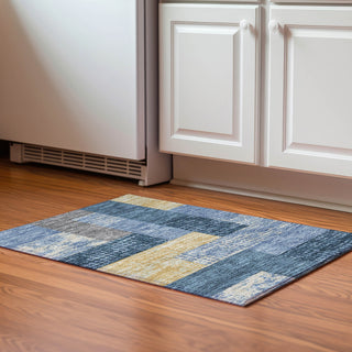 Piper Looms Mayfield Rectangles AMF941 Denim Machine Washable Area Rug Scatter Lifestyle Image Feature