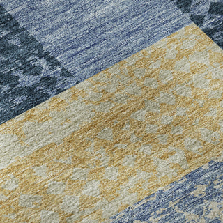 Piper Looms Mayfield Rectangles AMF941 Denim Machine Washable Area Rug Swatch Image