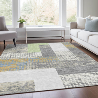 Piper Looms Mayfield Rectangles AMF941 Gray Machine Washable Area Rug Lifestyle Image Feature