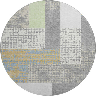Piper Looms Mayfield Rectangles AMF941 Gray Machine Washable Area Rug Round Main Image